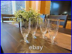 Glassware Set of 4 Waterford Crystal Goblets 12 oz