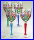 Glassware Sorrento Wine Glasses Set Of Four Hand Painted Venetian Glass