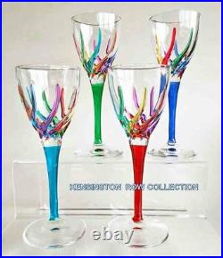 Glassware Venetian Carnevale Cordial Glasses Set Of Four Liqueur Glasses