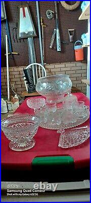 Glassware dishes by AVON. Vintage. 1970's 15 piece set