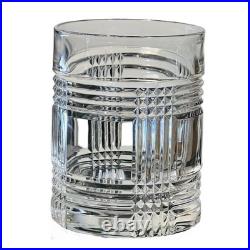 Glen Plaid Crystal Double Old Fashioned Glasses Ralph Lauren Collection Set of 3