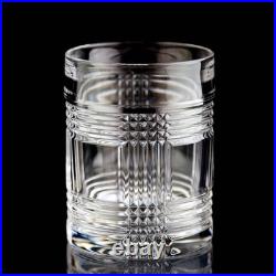 Glen Plaid Crystal Double Old Fashioned Glasses Ralph Lauren Collection Set of 3
