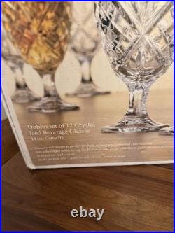 Godinger Dublin Shannon Crystal Footed Iced Tea/ Water GobletsSet of 12 Godinger Dublin Shannon Crystal Footed Iced Tea/ Water GobletsSet of 12