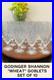 Godinger Shannon Crystal Wheat Goblets Set of 10 Etched Floral Cut Glass