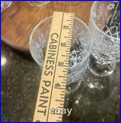 Godinger Shannon Crystal Wheat Goblets Set of 10 Etched Floral Cut Glass