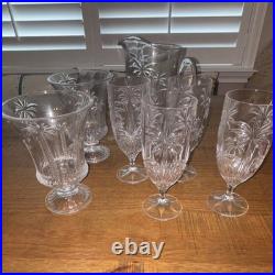 Godinger Shannon South Beach Crystal Pitcher, Crystal Hurricane & 4 Glasses Set