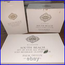 Godinger Shannon South Beach Crystal Pitcher, Crystal Hurricane & 4 Glasses Set