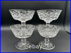 Gorgeous Set of 4 WATERFORD CRYSTAL Adare (Cut) Champagne /Sherbet Glasses MINT