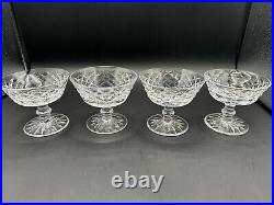 Gorgeous Set of 4 WATERFORD CRYSTAL Adare (Cut) Champagne /Sherbet Glasses MINT