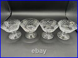 Gorgeous Set of 4 WATERFORD CRYSTAL Adare (Cut) Champagne /Sherbet Glasses MINT