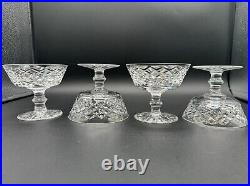 Gorgeous Set of 4 WATERFORD CRYSTAL Adare (Cut) Champagne /Sherbet Glasses MINT