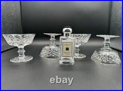 Gorgeous Set of 4 WATERFORD CRYSTAL Adare (Cut) Champagne /Sherbet Glasses MINT