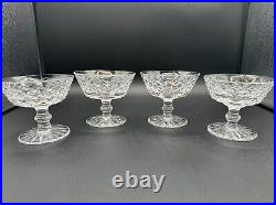 Gorgeous Set of 4 WATERFORD CRYSTAL Adare (Cut) Champagne /Sherbet Glasses MINT