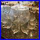 Gorgeous VTG Crystal Grapevine Glassware/Punch Bowl Set Collection 6 Variants