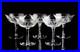 Gorham Cherrywood Champagne Sherbet Coupe Glasses Set of 5 Vintage Crystal