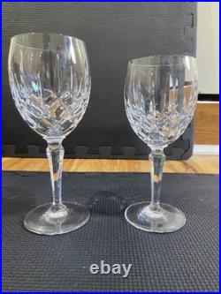 Gorham Crystal Lady Anne Complete 24pc Set 12 Water 12 Wine Goblets Glasses