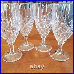 Gorham Crystal Lady Anne Signature Iced Tea Glasses SET 0F 4 Goblets 7 3/4