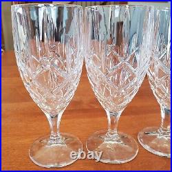 Gorham Crystal Lady Anne Signature Iced Tea Glasses SET 0F 4 Goblets 7 3/4