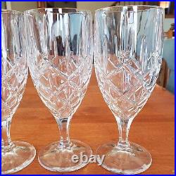 Gorham Crystal Lady Anne Signature Iced Tea Glasses SET 0F 4 Goblets 7 3/4