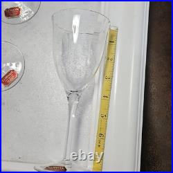 Gorham Crystal Laurin Gold Paneled Wine Glass Set Of 8