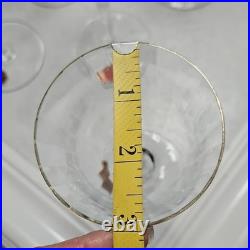 Gorham Crystal Laurin Gold Paneled Wine Glass Set Of 8