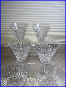 H1043Set of 6 WATERFORD Crystal TRAMORE Water Glasses Goblets 5-5/8