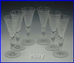 ANTIQUE EARLY 1900s HAWKES CUT CRYSTAL DUDLEY 4 1/2" CHAMPAGNE GLASS 10 TOTAL 