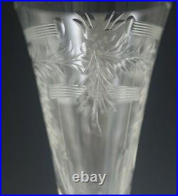 HAWKES ANTIQUE CUT CRYSTAL CHANTILLY SET OF 6 WINE GOBLETS 2oz MARKED