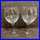 HERMES Paris Wine Glass Set of 2 Pieces Crystal Clear Glassware Tableware