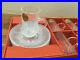 HTF Cristal D’Arques Boxed Set of 6 Istikan cup & Saucers LONGCHAMP 24% crystal