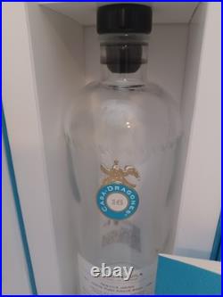 Hand Etched Crystal Glassware Set And 2 Empty Casa Dragones Tequila Bottles