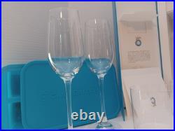 Hand Etched Crystal Glassware Set And 2 Empty Casa Dragones Tequila Bottles