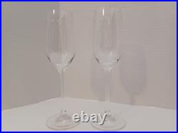 Hand Etched Crystal Glassware Set And 2 Empty Casa Dragones Tequila Bottles