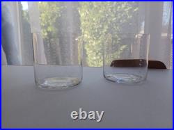 Hand Etched Crystal Glassware Set And 2 Empty Casa Dragones Tequila Bottles