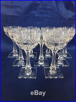 Hawkes & Co. WOODMERE 7227 Cut Crystal Glass Wine Glasses Signed Set of 9