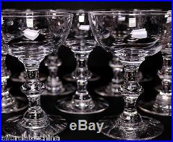 Hawkes Crystal Rare Set of 12 Wafer Champagne Stems Glasses MINT