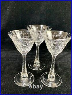 Hawkes Talisman Set Of 3 Liquor Cocktail Glasses