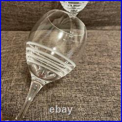 Hermes Attrage Wine Glass Set of 2 Pieces Crystal Clear Glassware Round shape