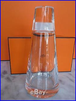 Hermes Crystal Chaine d'Ancre Whiskey Decanter Cups Water Bar Set Glassware H348