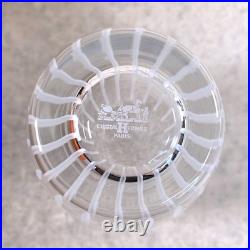 Hermes Fanfare Highball Glass Clear Crystal Tumbler Glassware Set of 2 with Box