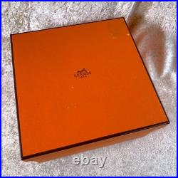 Hermes Fanfare Highball Glass Clear Crystal Tumbler Glassware Set of 2 with Box