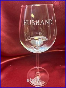 Husband & Wife Stemmed Wine Glass Set with Opening for Bottle of Wine