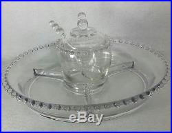 IMPERIAL crystal CANDLEWICK pattern 400/1112 RELISH SET 4 pc