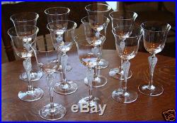 Igor Carl Faberge Anna Pavlova Crystal Wine Glasses Set of 11 Ballerina 1980