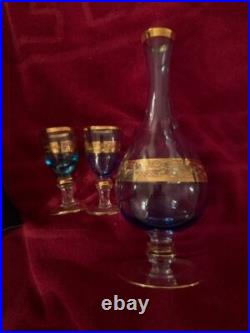 Interglass set of 7 items, The Glassmakers, made in Italy, Florence, multicolor