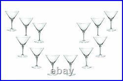 Invino Martini Glasses 12 Oz Modern Crystal Clear Glassware Set of (12)