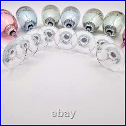 Italian Hand Blown Crystal Small Wine Glasses Pure Platinum Detail Set Of 8 Italian Hand Blown Crystal Small Wine Glasses Pure Platinum Detail Set Of 8