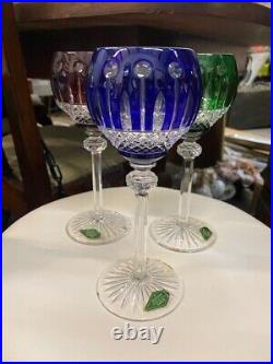 Jewel Colored Set of 3 Wine Goblets