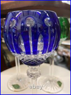 Jewel Colored Set of 3 Wine Goblets