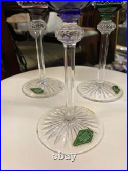 Jewel Colored Set of 3 Wine Goblets